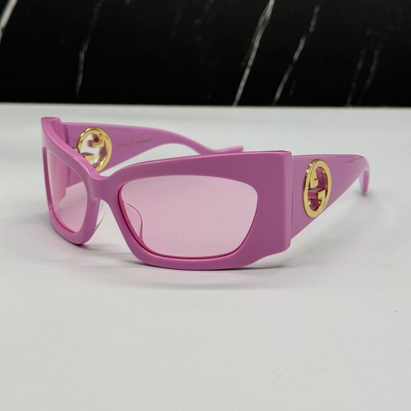 NEW GUCCI SUNGLASSES GG1412S 003 PINK WOMEN EYEWEAR main image 8